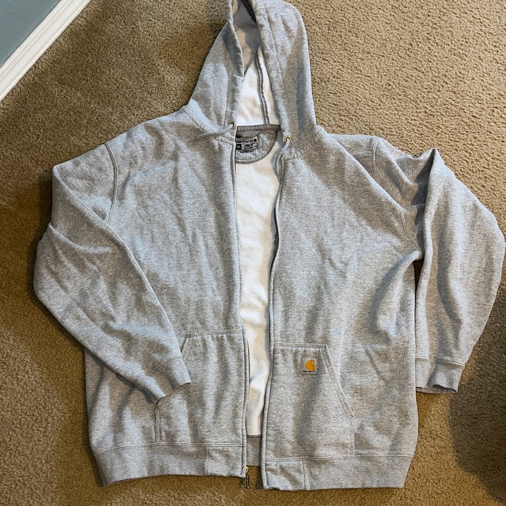 Men’s Carhartt loose fit zip up hoodie sweatshirt size 2XL or XXL